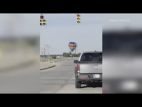 Hot air balloon crashes in Indiana after striking power lines