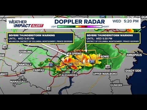 LIVE: Summer storms pop up in DC region | WUSA9 Weather Impact