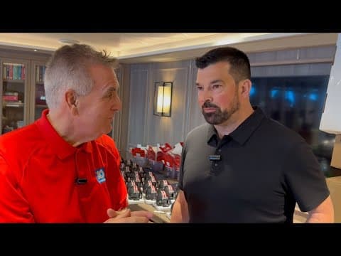 10TV's Dom Tiberi catches up with coach Ryan Day on Buckeye Cruise for Cancer