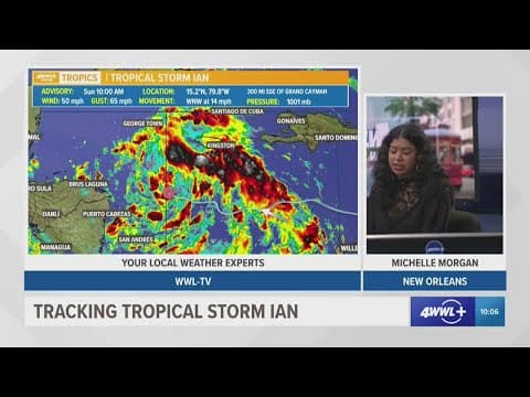 Sunday 10am Tropical Storm Ian update: Ian continues to intensify
