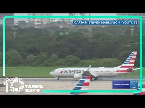 American Airlines plane tire explodes during takeoff at Tampa International Airport