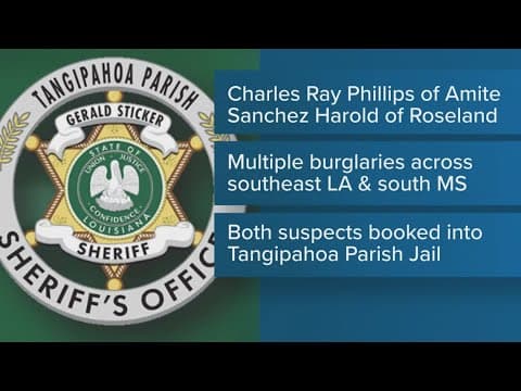 2 suspects arrested for burglary spree at Louisiana and Mississippi restaurants