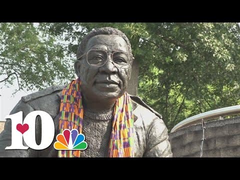 Dedication for 25th anniversary of Alex Haley statue