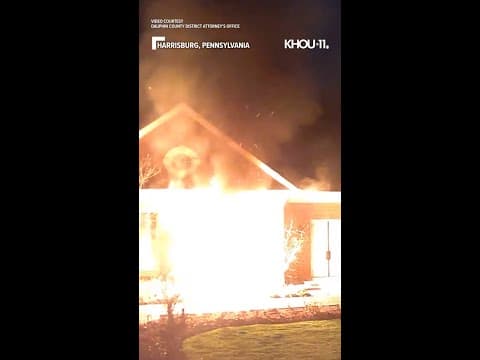Newly released video reportedly shows arson attack on Pennsylvania Governor's Mansion
