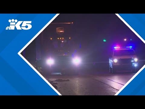 Update: Police say semi-truck trailer hit pedestrian on I-5 in Mountlake Terrace