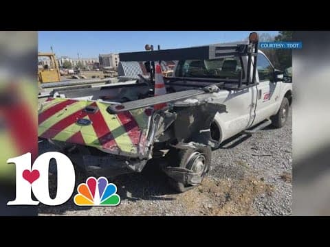 THP: Driver and passenger charged after crashing into TDOT queue truck on I-40