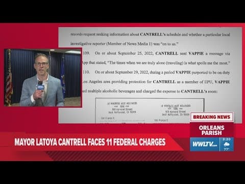 Mayor LaToya Cantrell faces 11 federal charges in New Orleans