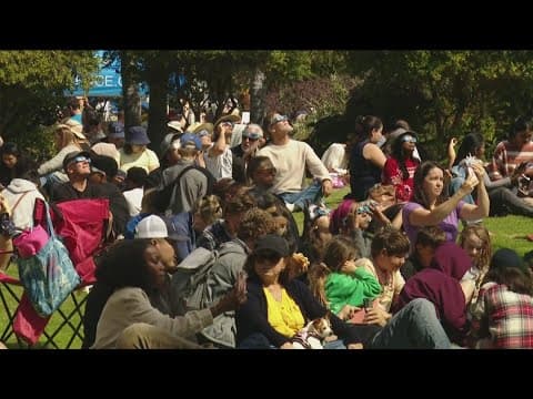 Solar Eclipse in San Diego | More than 1,000 people gather at Fleet Science Center at Balboa Park
