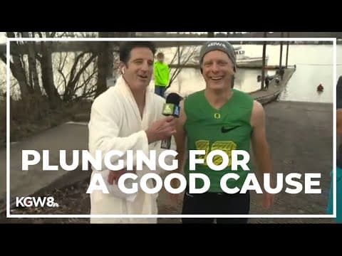 Polar Plunge, Special Olympics Oregon, underway on the Willamette River