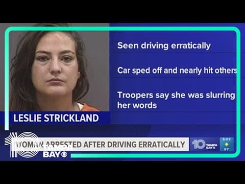 Woman arrested for DUI after sideswiping barrier on I-275 in Tampa