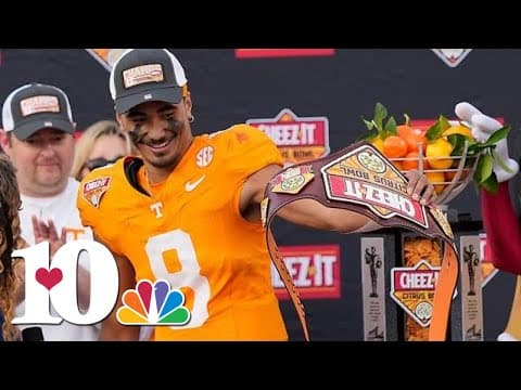 Watch Tennessee celebrate after a stunning shut-out win against Iowa in the Citrus Bowl
