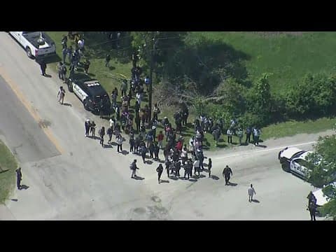 Police respond to reports of a shooting at a Dallas high school