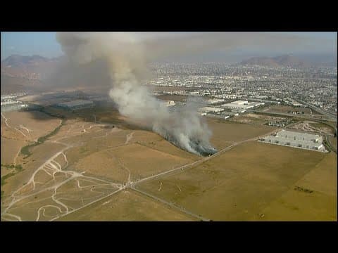 Chopper Aerials: Otay Mesa brush fire