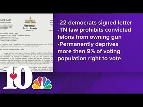 Democratic lawmakers ask Justice Department to probe Tennessee's voting rights restoration changes