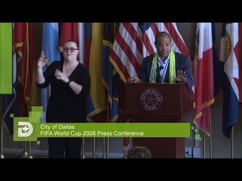 Dallas city leaders announce Dallas secured 2026 FIFA World Cup International Broadcast Center