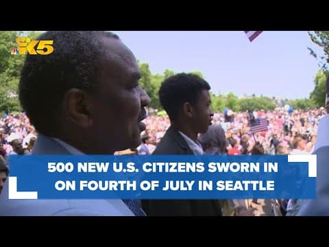 500 new U.S. Citizens sworn in at Seattle Center on Fourth of July