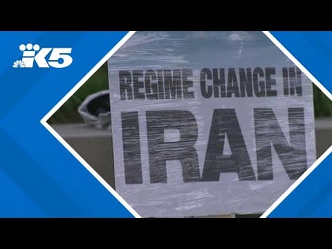 'I couldn't believe it': Bellevue rally supports the U.S. attack on Iran