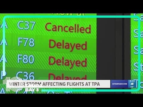 Travel disruption at TPA: Winter storm leads to numerous flight delays and cancellations