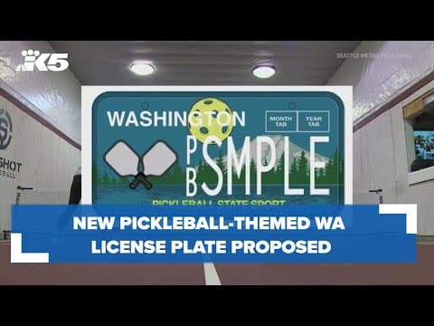 Bill proposed for pickleball-themed Washington license plate design