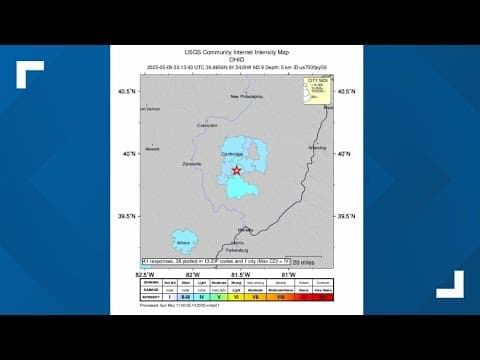 2.9 magnitude earthquake detected in Noble County Thursday night