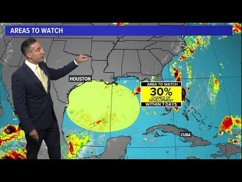 Tropical update: System moving to Gulf of Mexico has 30 percent chance of development