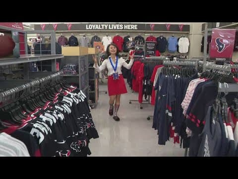 Texans gear everywhere! Shern-Min Chow is decked out and ready for Sunday's opener