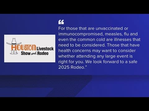No confirmed cases of measles in Houston, but Houston rodeo issues statement