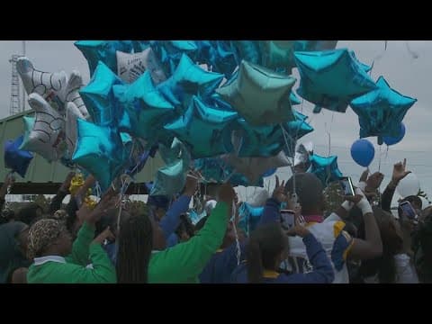 Balloon release honors LB Landry student killed last week