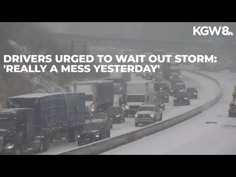 Washington transportation urges drivers to be cautious, wait out winter storm