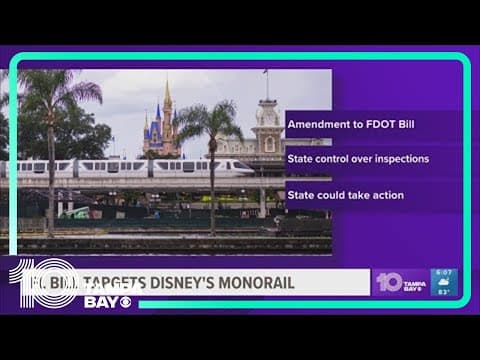 Florida lawmakers OK amendment to inspect Disney World monorail system