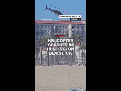 5 injured in helicopter crash in Huntington Beach, California