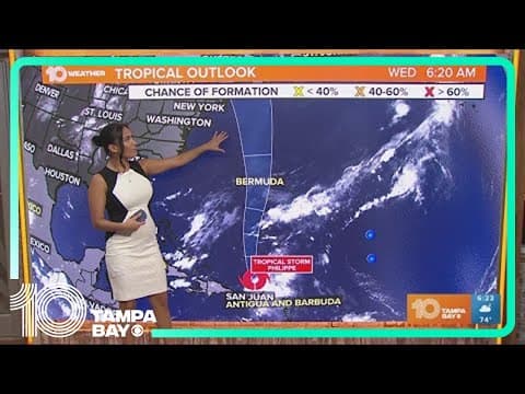 Tracking the Tropics: Tropical Storm Philippe still moving in the open Atlantic