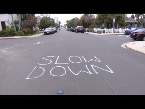 Bird Rock neighbors find warning to drivers spray painted in the streets