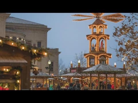 Crews begin to set up for Carmel's Christkindlmarkt