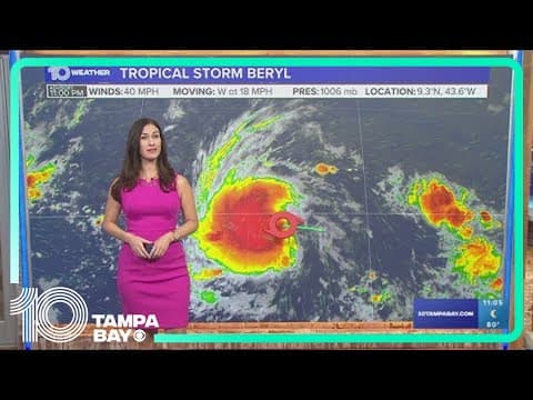 Tracking the Tropics: Tropical Storm Beryl forms in the Atlantic