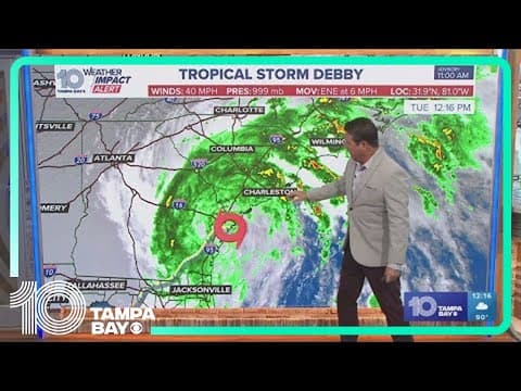 Tracking the Tropics: Debby makes its way up the East Coast
