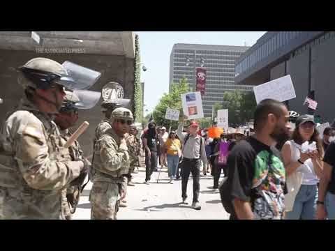 Protesters crowd around City Hall for anti-Trump 'No Kings' demonstration in Los Angeles
