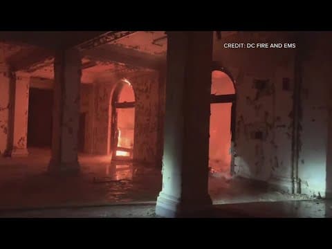 Former Walter Reed Military Hospital goes up in flames
