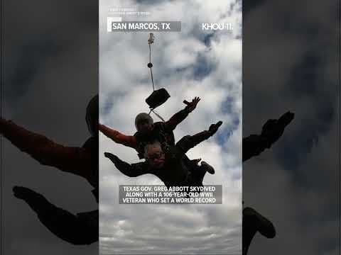 Texas Gov. Greg Abbott goes skydiving #shorts