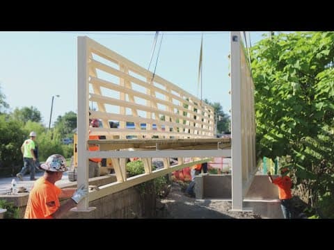 Pedestrian bridge on Indy's northeast side finally replaced