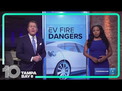 Electric vehicles could be fire hazards if flooded during a major storm