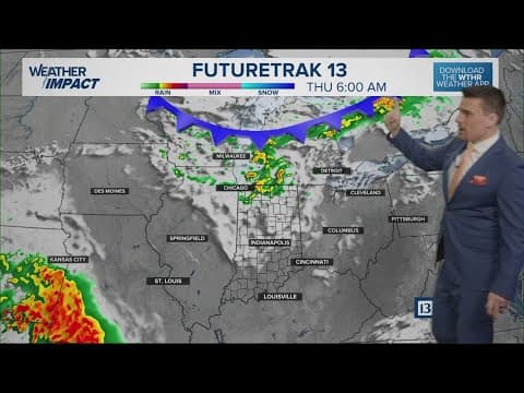 Quick front Thursday could bring some rain and cooler air briefly to Indiana