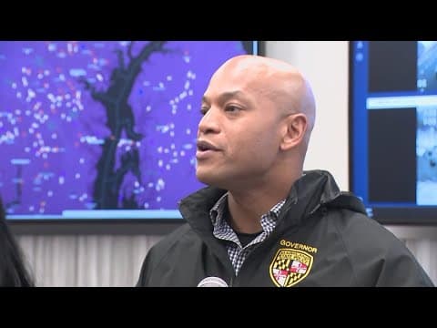 Maryland Governor Moore urges residents to 'stay off the roads'