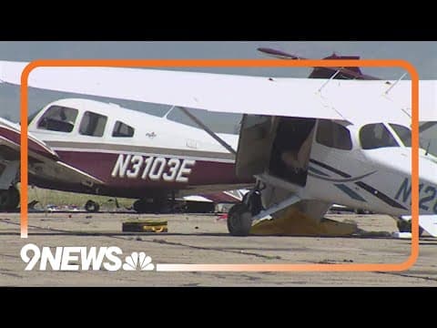 Truck driver hits 2 planes at Broomfield airport