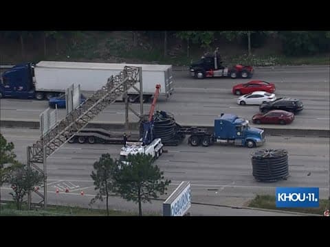 Massive spools tie up traffic on I-10 East at Wayside