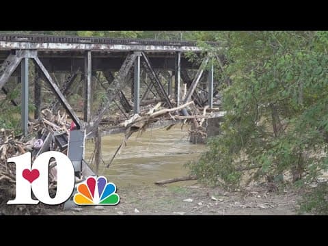 What the Pigeon River looked like before and after Hurricane Helene