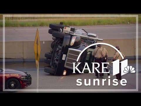 Tanker truck crashes, spills asphalt tack on I-35W near NE Minneapolis