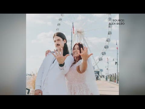 Love is in air, a couple got married on the Capital Wheel at National Harbor