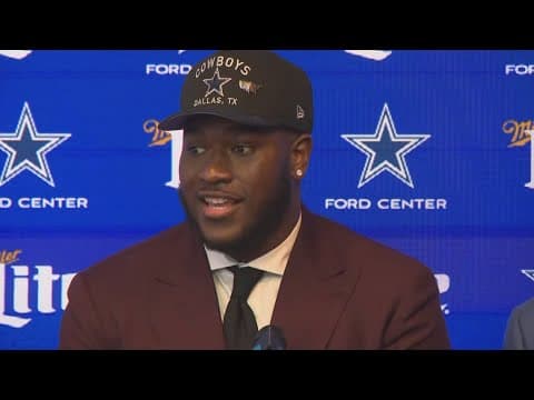 Dallas Cowboys first-round draft pick Tyler Booker speaks for the first time after being picked