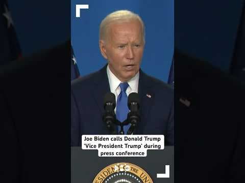 Joe Biden calls Donald Trump ‘Vice President Trump’ during press conference